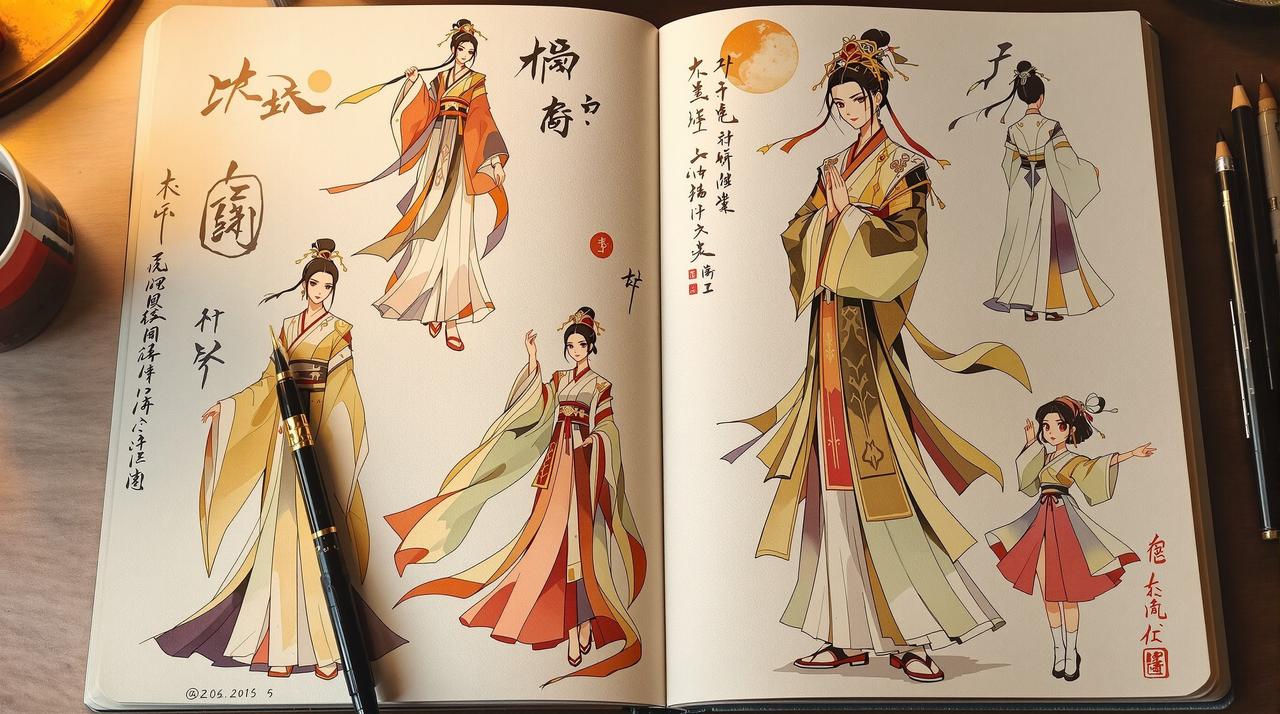 里番在线免费观看番友圈：【手绘】用词牌为灵感画了一组动漫角色设计